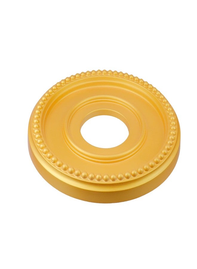 Chinflly 2 Pieces PU Ceiling Medallion,Ceiling Cover Plate Round Home Lighting Ceiling Medallion Decorative Ring for Light Fixtures Ceiling Fans Chandeliers,Gold - Image 2